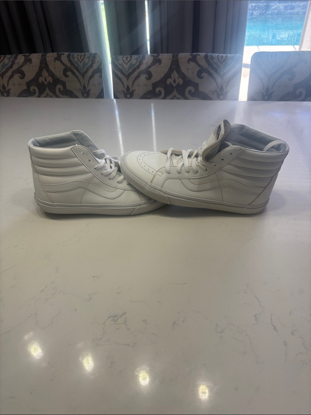 Men's Vans White High-Top Skate Sneakers